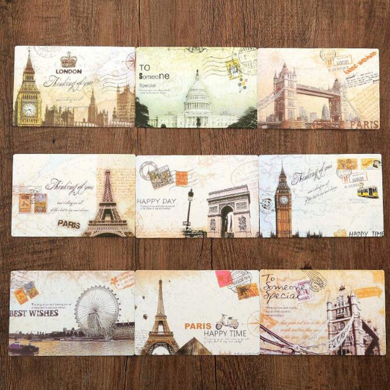 Halloluck 90 Pcs Vintage Retro Old Travel Postcards for Worth Collecting, Collectable Vintage Postcards, 9 Different Designs - Image 2